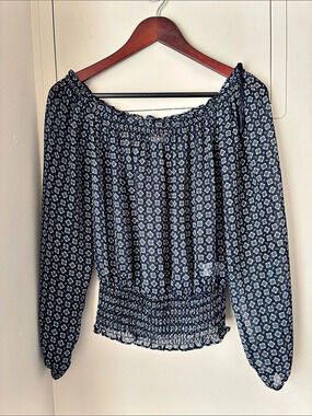 Michael Kors Off-The-Shoulder Blouse Small